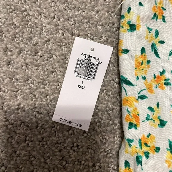 NWT Old Navy Linen Blend Strapless Floral Mini Dress - Picture 7 of 8